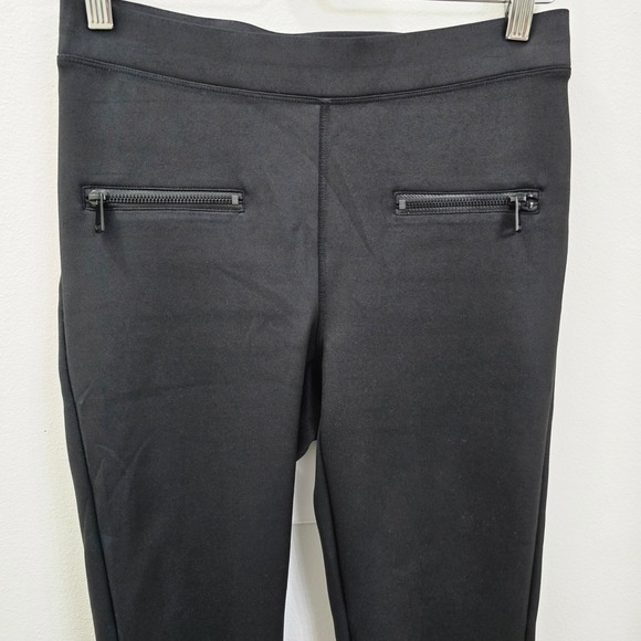 Express Pants - Express Womens Black Ponte Knit Leggings Skinny Zipper Pocket Size S
